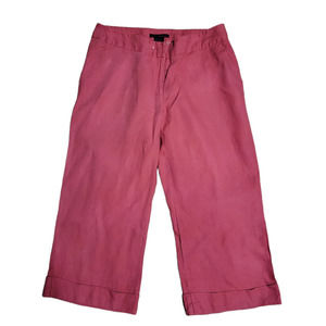 Willi Smith Woman's 100% Linen Cropped Pants Sz 12